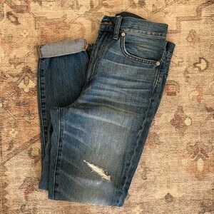 Madewell rigid skinny Women's Blue Distressed Jeans